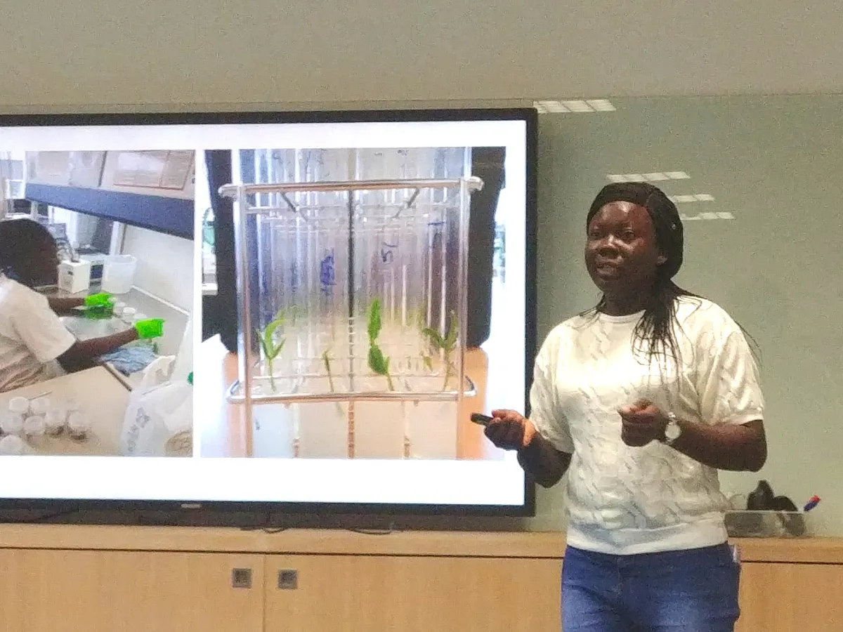 Adeola presenting